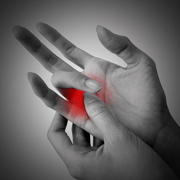 Person with sore hand