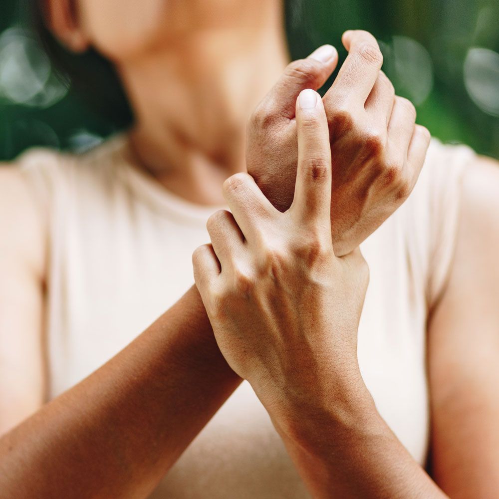 Clasped hands